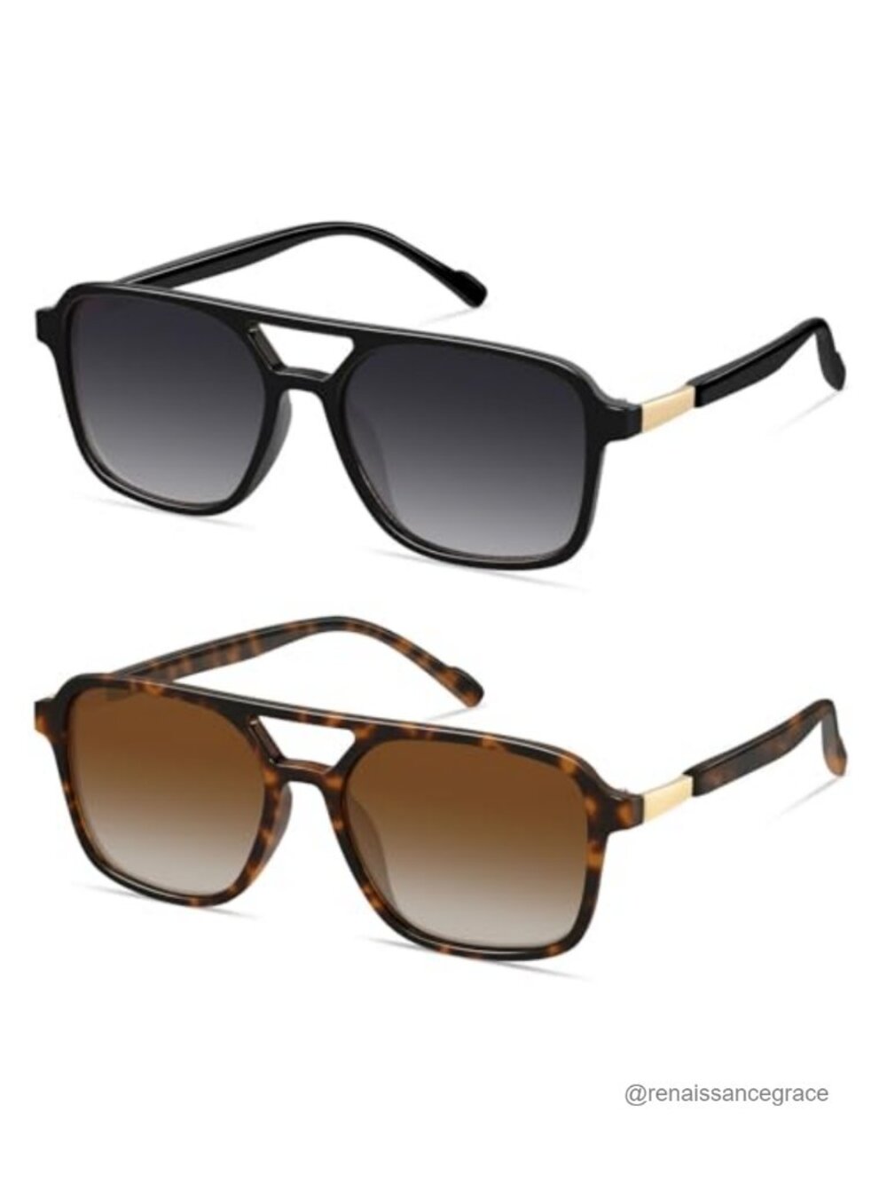 Retro Aviator Sunglasses UV400 Protection Unisex Driving Shades